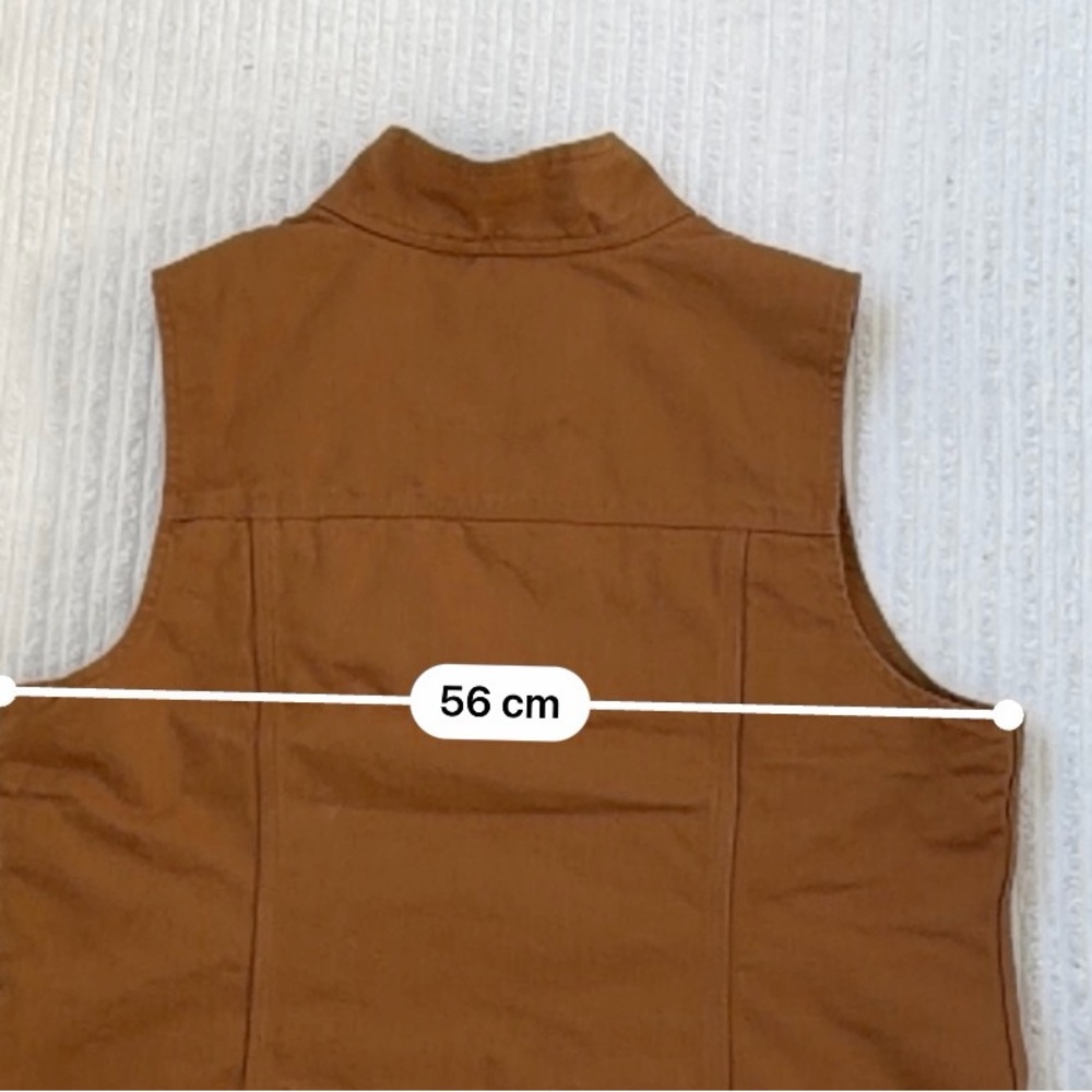 Carhartt Women's Sherpa-lined Brown Duck Canvas Vest | Size L - Picture 7 of 8